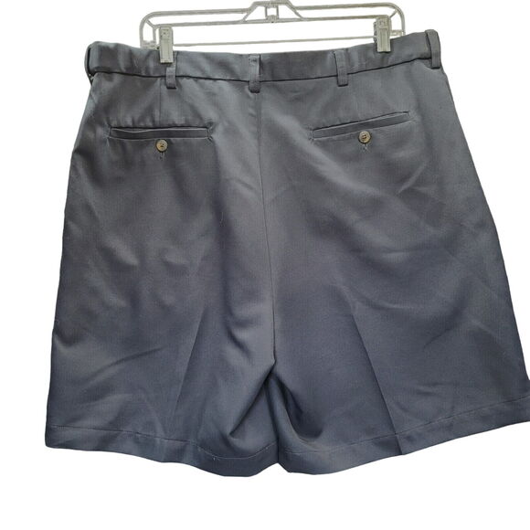 Haggar Mens Shorts Blue Size 38 Polyester Button Zip Close Pockets - Picture 2 of 12